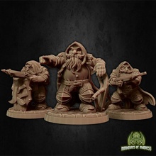 soldier set 3 - presupported tabletop army board game man men mini bow dwarf ranger crossbow dungeon ranged 28mm dnd 32mm madness miniaturesofmadness minaiture holdmydwarf 3d print model - Mito3D
