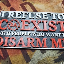 coexist guns signs firearms amendment 3d print model - Mito3D