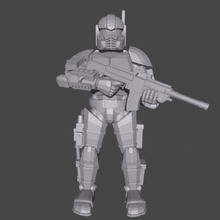 sci fi guardia mini soldato spazio miniatura scifi 3d print model - Mito3D