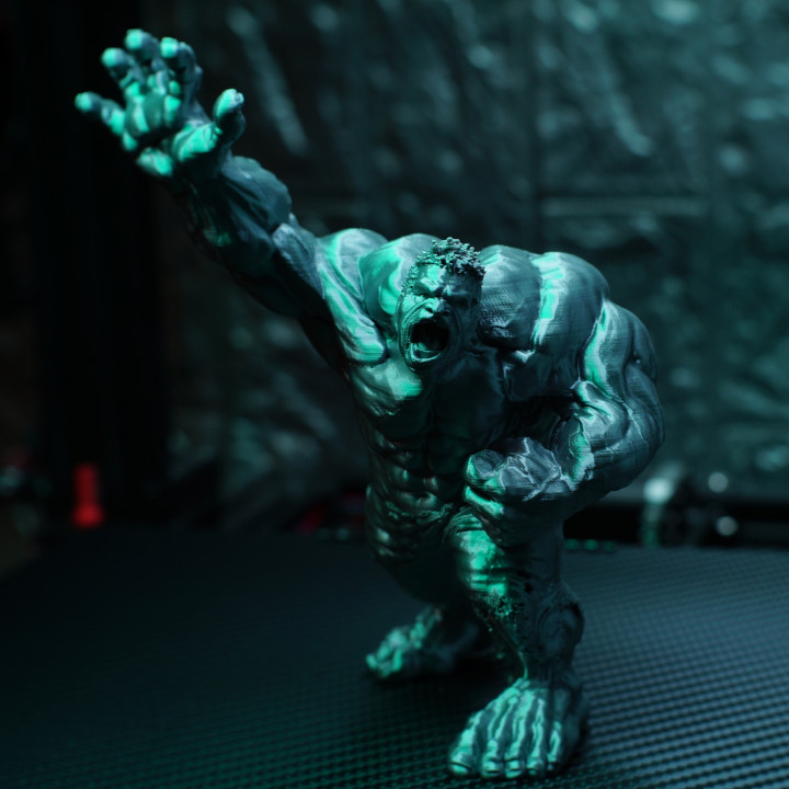 crazy hulk support free remix action bust figure hero marvel super fanart avenger 3D print model - Mito3D