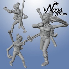 female elf monk astral arms dragons dungeons fantasy gaming miniatures rpg tabletop minis d&d 3d print model - Mito3D