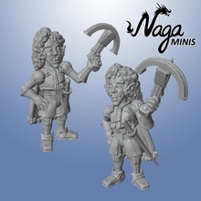 Masculin gnome coquin dragons donjons fantaisie jeu miniatures rpg table minis 3d print model - Mito3D