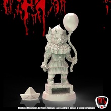 kittywise whiskers' loot cat'o lantern pre-supported free cat clown halloween kickstarter miniature resin minis pennywise presupported mojibake 3d print model - Mito3D