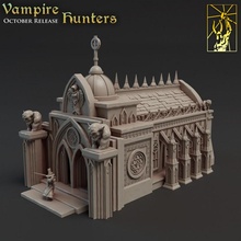 vampiro cacciatori cappella tavolo fantasia miniature rpg terreno fucina titano 3d print model - Mito3D