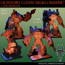 gravedirt golem skullcrusher tabletop undead large evil elemental 3d print model - Mito3D