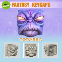Topassa Geschäft Außerirdischer Kreatur Fantasie Monster Miniatur Tastatur scifi Tastenkappe 3d print model - Mito3D