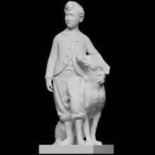 prince imperial dog nero sculpture marble french 3dprinting scantheworld napoleon museed'orsay 3d print model - Mito3D