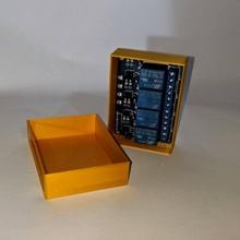 4 canal retransmissão recinto caixa caso bainha cobrir goblin eletrônicos borda monte Elegloo 3d print model - Mito3D