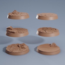rough ground bases kit tabletop rock sand miniature base rocky 25mm dirt gravel 3d print model - Mito3D
