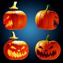 halloween - pumpkin fruit 3d print model - Mito3D