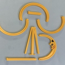 forme sac agrafe lune double DIY 3dprinting astuces vie jours 3dprinter lifehack trombone clip bagclipart twinclip twinbagclip 3d print model - Mito3D