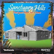 sanctuary hill house - terrain expansion fallout wasteland warfare tabletop miniatures modular rpg vault wargame pipboy bethesda dnd wastelanders dwellers 3d print model - Mito3D