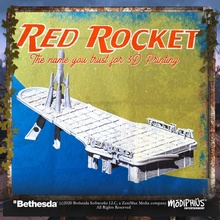rot Rakete konserviert Terrain Erweiterung ausfallen Ödland Krieg Tischplatte Miniaturen modular Rollenspiel Gewölbe Kriegsspiel Pipboy Bethesda dnd 3d print model - Mito3D