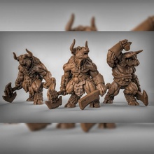 Minotaur el silahlar masaüstü fantezi rpg Warhammer Zindanlar Ejderhalar kaos dnd yol bulucu oyunları Kingsofwar canavar adamlar Ageofsigmar aos Beastsofchaos 3d print model - Mito3D