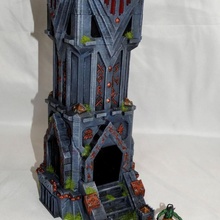 dwarven dice tower tabletop terrain d&d warhammer dragons dungeons storage age dwarf dungeonsanddragons dicetower dnd 5th fortress sigmar aos 5thedition 3d print model - Mito3D