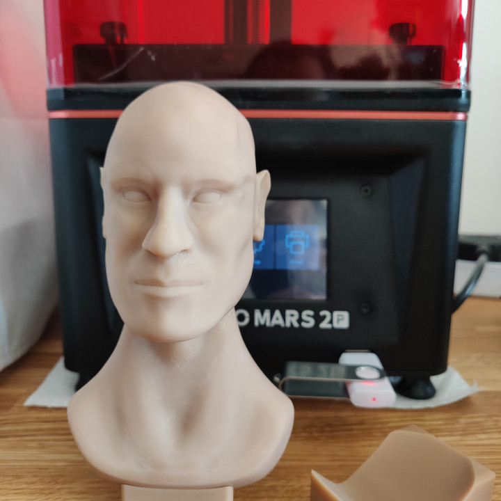 maschio testa base viso 3D print model - Mito3D