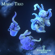 nachahmen Trio Teddy Bär 3d Hase Eimer Dungeons Mini Monster Miniatur dnd Pfadfinder Handbuch 5e ahmt 3d print model - Mito3D