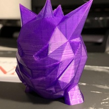 low-poly gengar print pokemon purple poly thingiverse 3dmon 3d print model - Mito3D