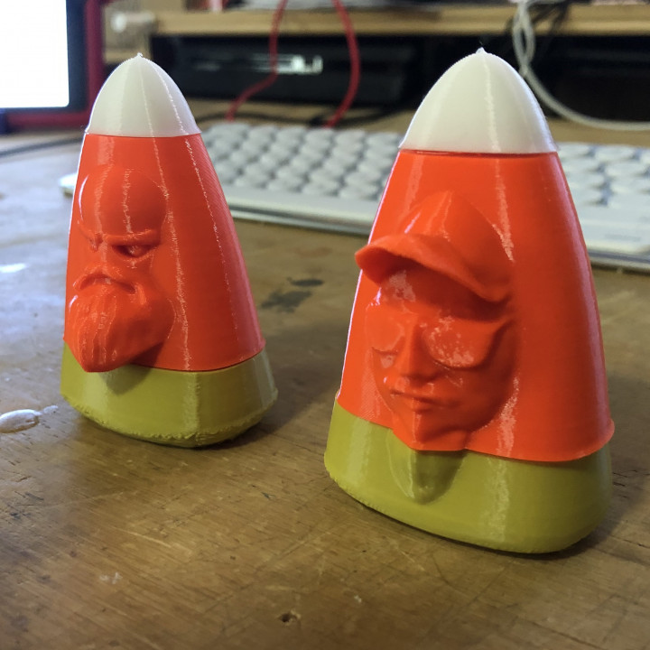 candykockicorn caramella Halloween candycorn Mais 3D print model - Mito3D