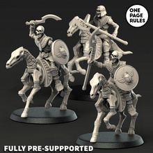 iskelet atlılar masaüstü 40k rpg mezar ölümsüz savaş oyunları Warhammer krallar 28mm dnd iskeletler onepagerules 3d print model - Mito3D