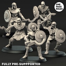 skeleton warriors tabletop 40k rpg tomb undead wargames warhammer kings 28mm dnd onepagerules 3d print model - Mito3D