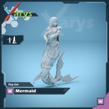 mermaid tabletop robotic mermaid siren armored merfolk 3d print model - Mito3D