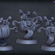 pumpkin beholder tabletop halloween monster miniature dnd dnd5e 3d print model - Mito3D
