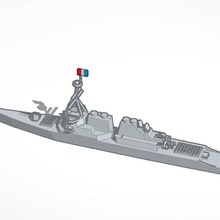 destruidor navio 3d print model - Mito3D