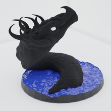Su Ejderha + temel baş ejderit su ejderhası Gyarados kafa 3d print model - Mito3D