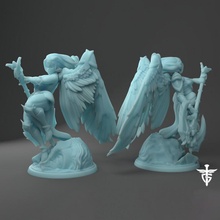 değer melek adalet masaüstü balta kanatlar paladin d Valkyrie aasimar 3d print model - Mito3D
