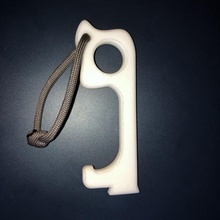 anti-touch covid keychain staysafe 3d print model - Mito3D