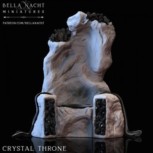 crystal throne store king prop queen dnd underdark drow crystals monarchy monarch dale icewind sash 3d print model - Mito3D