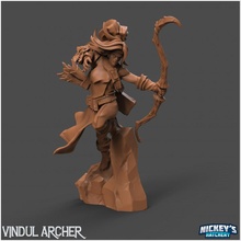 vindul archer - warriors wind tabletop warrior miniature dnd 32mm 3d print model - Mito3D