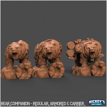 bear pack - pet carrier armored tabletop animal companion dnd 32mm 3d print model - Mito3D