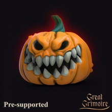 pumpkin store face halloween scary calabaza greatgrimoire great grimoire 3d print model - Mito3D