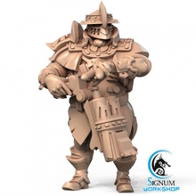 sergeant bron tabletop dungeons fantasy human mini miniatures male shooter 32mm armoured ttrpg presupported signum 3d print model - Mito3D