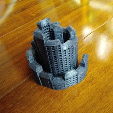 spirale città edificio openscad personalizzatore archimede 3d print model - Mito3D