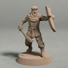 Reich Jagran Soldat Schwert Pose 2 Miniatur stl Datei Bildung uralt Rollenspiel Wargaming Krieger Tischplatte 3d print model - Mito3D