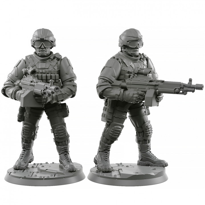 máquina pistola 01 mesa Ejército soldado miniatura infantería juego guerra modelo escala Ametralladora 3D print model - Mito3D