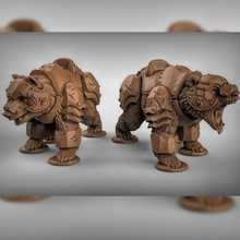 gepanzert Bären Tischplatte Tier Rüstung Rollenspiel Verliese Drachen dnd Tischspiele 3d print model - Mito3D