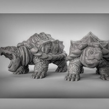 giant snapping turtles tabletop animal rpg turtle dungeonsanddragons tortoise dnd pathfinder tabletopgames snappingturtle 3d print model - Mito3D