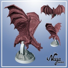 magma Drago tavolo fantasia mini rosso rpg d 3d print model - Mito3D
