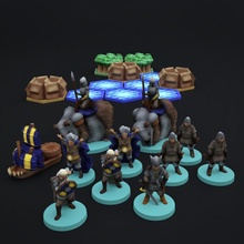 pocket-tactics raiders shore tabletop fantasy miniatures wargames wargaming boardgame roleplaying 15mm skirmish 30mm ttrpg 3d print model - Mito3D