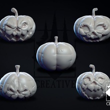 pumpkin patch pack free halloween horror scary tabletop dnd pumpkins 3d print model - Mito3D