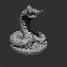 were-worm monster earth worm snake cave dnd 3d print model - Mito3D