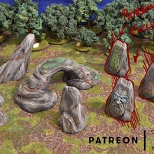 roccia formazioni Giochi terreno giochi guerra warhammer tavolo scenario 3d print model - Mito3D