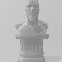 ragnar busto base vikingos 3d print model - Mito3D