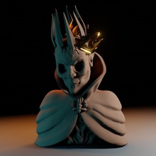 soluk kral oyuk şövalye karanlık ruhlar püre Sanat büst oyun hayran fanart ezmek Karanlık Hollowknight 3d print model - Mito3D
