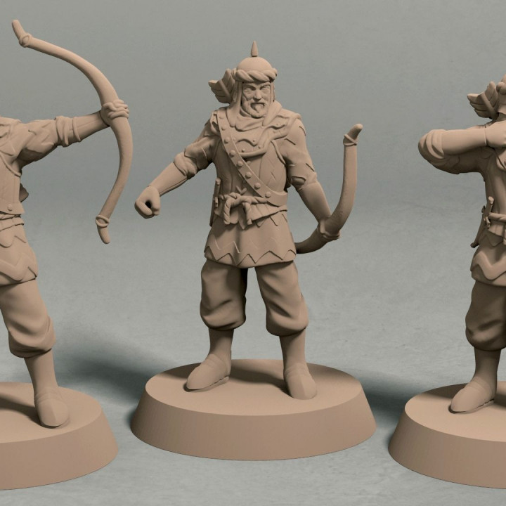 imparatorluk Jagran okçu paketlemek 3 minyatürler Eğitim Antik fantezi rpg asker savaş oyunları masaüstü 3D print model - Mito3D