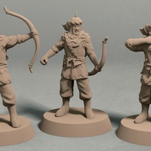 empire jagrad archer pack 3 miniatures education ancient fantasy rpg soldier wargaming tabletop 3d print model - Mito3D